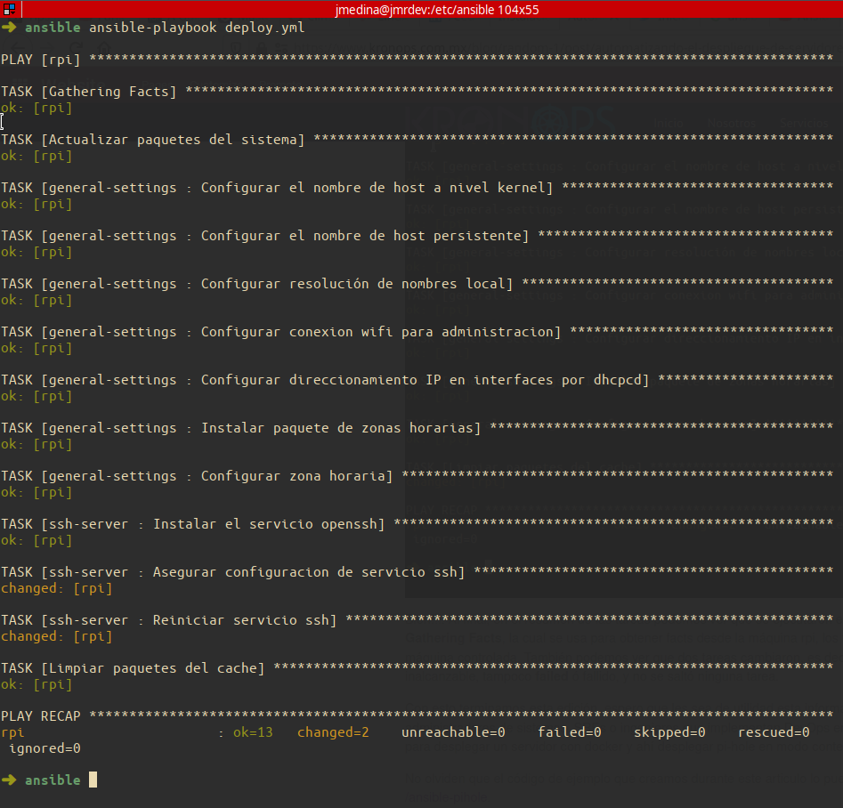 Ansible playbook deploy