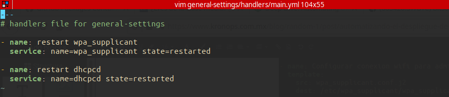 Ansible playbook handler
