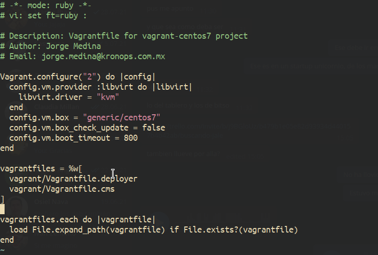 Vagrant vagrantfile centos7