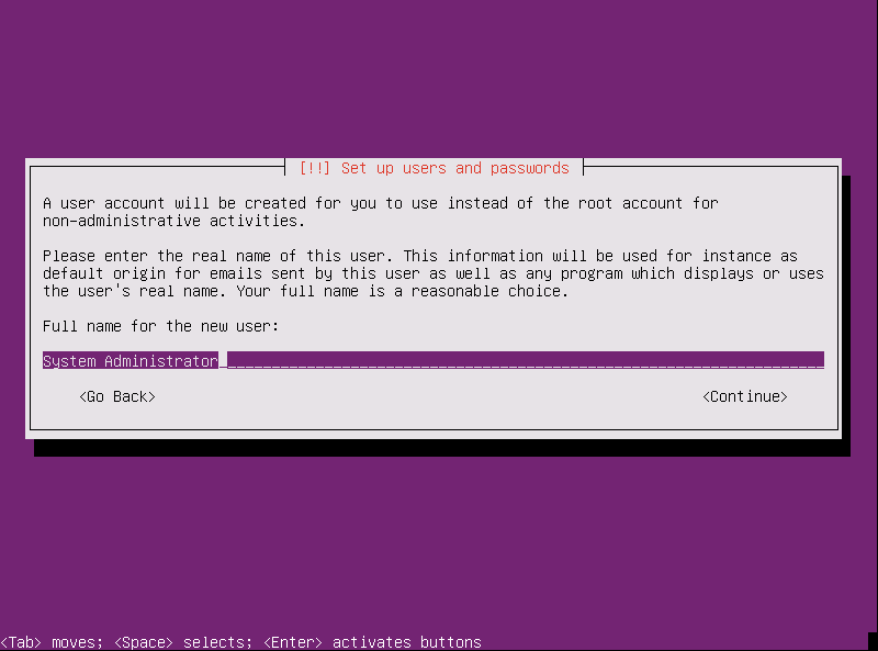Instalación Ubuntu Server - usuarios