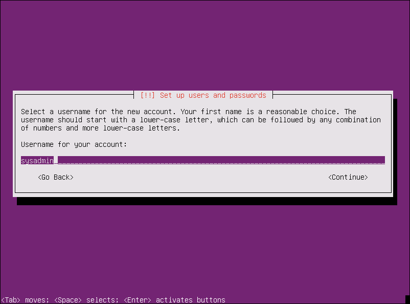 Instalación Ubuntu Server - usuarios